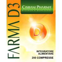 Farma D3 - Integratore alimentare di vitamine D3, K2 e Zinco - 200 compresse