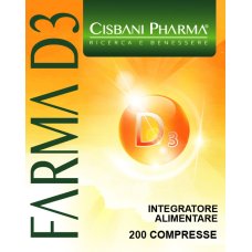Farma D3 - Integratore alimentare di vitamine D3, K2 e Zinco - 200 compresse