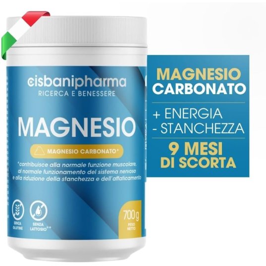 MAGNESIO CISBANI PHARMA 700 GRAMMI - Magnesio Carbonato Puro 