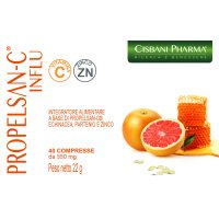 Propelsan-C influ - integratore Propoli, Echinacea, Semi di Pompelmo e Vitamina C - 40 compresse