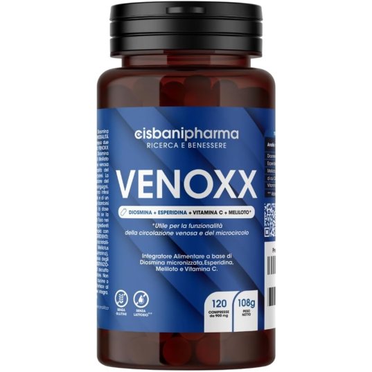 VENOXX 120 COMPRESSE- integratore a base di Diosmina, Esperidina Meliloto e Vitamina C per la funzionalità della circolazione venosa e del plesso emorroidario