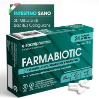 Farmabiotic - fermenti lattici probiotici e prebiotici con 20 miliardi di UFC - 24 Capsule