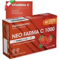 Neo Farma C 1000 - integratore Vitamina C Acerola per le difese immunitarie - 45 compresse MASTICABILI 