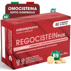 Regocistein Plus 80 compresse - integratore Vitamina B12, Acido Folico da Metilfolato di Calcio, Betaina e Zinco per il normale metabolismo dell’omocisteina