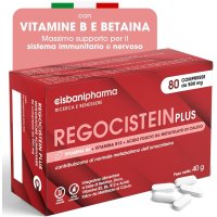 Regocistein Plus 80 compresse - integratore Vitamina B12, Acido Folico da Metilfolato di Calcio, Betaina e Zinco per il normale metabolismo dell’omocisteina