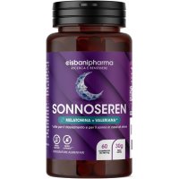 SonnoSeren Notte 60 compresse - integratore Melatonina pura 1mg, Biancospino, Passiflora, Valeriana e Melissa per rilassamento e Sonno