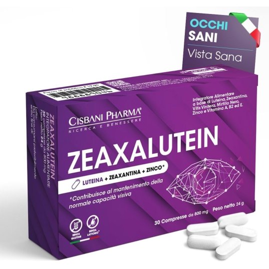 Zeaxalutein 30 compresse - integratore Luteina, Zeaxantina e Mirtillo nero per il benessere degli occhi 